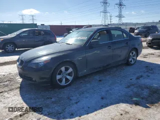 2007 BMW 5 Series 525i with VIN WBANE53537CW67100, listed as a Copart auction lot 45993465 with 145,939 mi miles and Salvage Title. Bid and sale history available at carsss.com. Image 1.