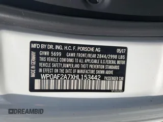 2017 Porsche Panamera Turbo с VIN WP0AF2A7XHL153442, выставлен на аукционе Copart как лот 89247325 с пробегом 75 321 миль миль и Списание • Salvage title. История ставок и продаж доступна на DreamBid. Изображение 12.