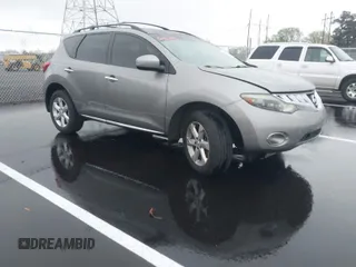 2009 Nissan Murano SL with VIN JN8AZ18U59W004261, listed as a IAAI auction lot 41952202 with 123,583 mi miles. Bid and sale history available at carsss.com. Image 1.