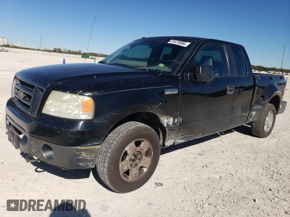 2007 Ford F-150 STX with VIN 1FTRX02W87KD25742, listed as a Copart auction lot 81679384 with 197,582 mi miles and Salvage Title. Bid and sale history available at carsss.com. Image 1.