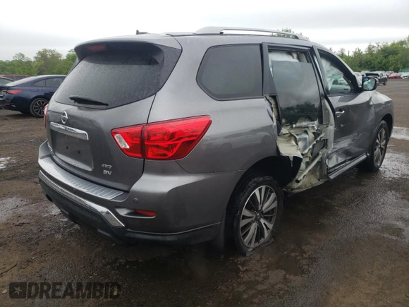 2017 Nissan Pathfinder SV with VIN 5N1DR2MM0HC695022, listed as a Copart auction lot 57045895 with 114,739 mi miles and Salvage title. Bid and sale history available at DreamBid. Image 3.