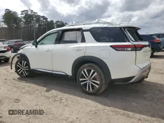 2024 Nissan Pathfinder Platinum z VIN 5N1DR3DG5RC277704, wystawiony jako Copart lot #47928505 z przebiegiem 16 360 mil mil oraz Szkoda całkowita • Salvage title. Historia ofert i sprzedaży dostępna na DreamBid. Obrazek 2.
