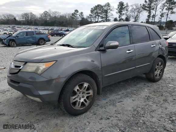 2007 Acura MDX Tech Pkg with VIN 2HNYD28377H514896, listed as a Copart auction lot 46595765 with 202,677 mi miles and Salvage Title. Bid and sale history available at carsss.com. Image 1.