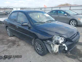 2005 Kia Rio with VIN KNADC125X56377797, listed as a IAAI auction lot 41685739 with 103,390 mi miles. Bid and sale history available at carsss.com. Image 1.