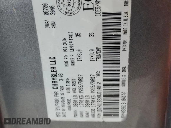 2008 Dodge 1500 SLT with VIN 1D7HU182X8J194812, listed as a Copart auction lot 51663295 with 192,284 mi miles and Salvage Title. Bid and sale history available at DreamBid. Image 14.