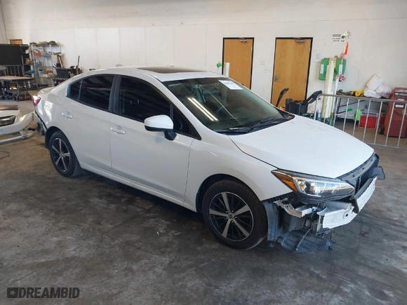 2020 Subaru Impreza Premium with VIN 4S3GKAD66L3608167, listed as a IAAI auction lot 42062630 with 92,057 mi miles. Bid and sale history available at carsss.com. Image 1.
