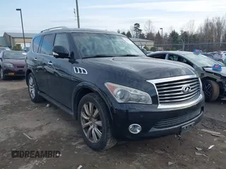2013 Infiniti QX56 with VIN JN8AZ2NC8D9330158, listed as a IAAI auction lot 41612916 with 124,346 mi miles. Bid and sale history available at carsss.com. Image 1.