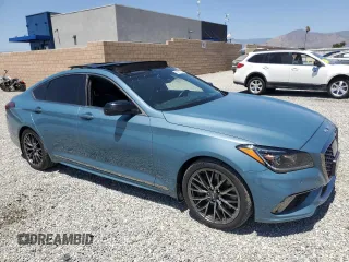 2018 Genesis G80 3.3T Sport with VIN KMHGN4JB8JU226624, listed as a Copart auction lot 66974224 with 67,392 mi miles and Salvage Title. Bid and sale history available at carsss.com. Image 4.