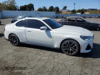2022 BMW 2 Series 230i with VIN 3MW23CM07N8C54794, listed as a Copart auction lot 74959954 with 57,953 mi miles and Salvage Title. Bid and sale history available at carsss.com. Image 4.