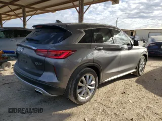2022 Infiniti QX50 LUXE with VIN 3PCAJ5BA2NF118208, listed as a Copart auction lot 38214143 with 5,529 mi miles. Bid and sale history available at carsss.com. Image 3.