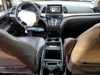 2019 Honda Odyssey Elite with VIN 5FNRL6H91KB052410, listed as a Copart auction lot 46517495 with 74,508 mi miles and Salvage Title. Bid and sale history available at DreamBid. Image 8.