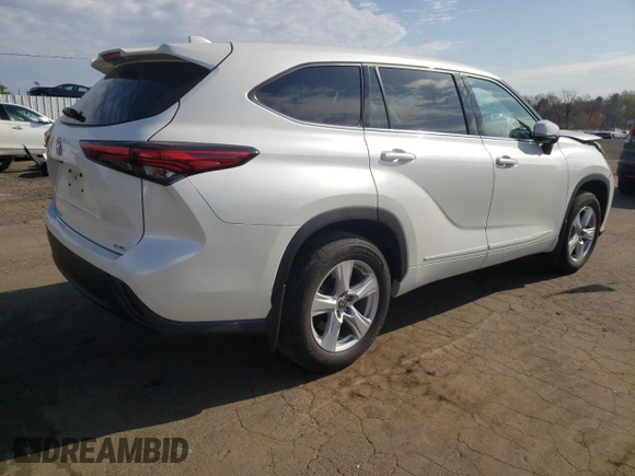 2020 Toyota Highlander L with VIN 5TDCZRBH9LS504672, listed as a Copart auction lot 54147505 with 49,879 mi miles and Salvage title. Bid and sale history available at DreamBid. Image 3.