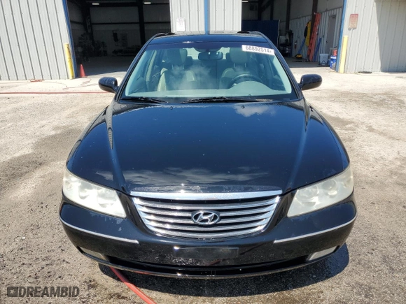 2009 Hyundai Azera GLS with VIN KMHFC46D39A350678, listed as a Copart auction lot 68892514 with 0 mi miles and Salvage Title. Bid and sale history available at carsss.com. Image 5.