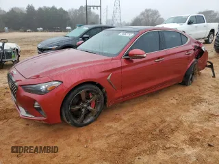 2019 Genesis G70 3.3T Advanced with VIN KMTG34LEXKU021830, listed as a Copart auction lot 85062154 with 81,475 mi miles and Salvage Title. Bid and sale history available at carsss.com. Image 1.