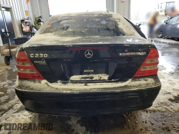 2003 Mercedes-Benz C 230 Kompressor with VIN WDBRF40J13A529332, listed as a Copart auction lot 41510135 with 179,575 mi miles and Salvage Title. Bid and sale history available at DreamBid. Image 6.