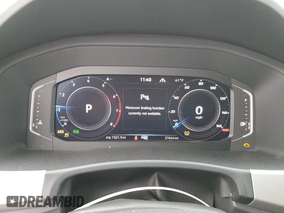 2023 Volkswagen Atlas SEL R-Line Black with VIN 1V2SR2CA0PC552989, listed as a Copart auction lot 78091744 with 37,644 mi miles and Salvage title. Bid and sale history available at DreamBid. Image 9.