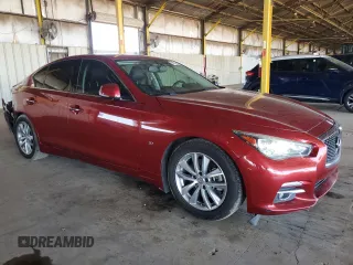 2015 Infiniti Q50 Sport with VIN JN1BV7AP0FM355656, listed as a Copart auction lot 56609315 with 117,641 mi miles and Salvage title. Bid and sale history available at DreamBid. Image 4.