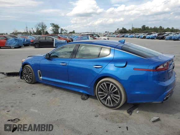 2018 Kia Stinger Premium with VIN KNAE25LA1J6014938, listed as a Copart auction lot 50410295 with 93,668 mi miles and Salvage Title. Bid and sale history available at DreamBid. Image 2.