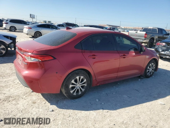2021 Toyota Corolla Hybrid LE with VIN JTDEAMDE0MJ031541, listed as a Copart auction lot 46516215 with 272,892 mi miles and Salvage Title. Bid and sale history available at carsss.com. Image 3.
