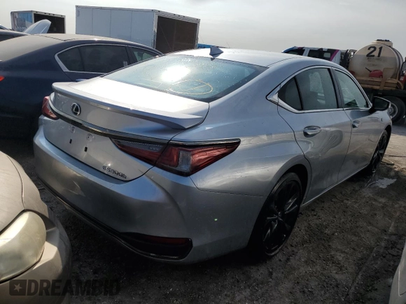 2023 Lexus ES with VIN 58ABA1C18PU035103, listed as a Copart auction lot 76198584 with 6,595 mi miles and Non Repairable. Bid and sale history available at carsss.com. Image 3.