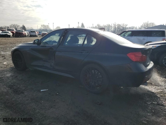 2014 BMW 3 Series 335i xDrive with VIN WBA3B9G55ENR92091, listed as a Copart auction lot 82000313 with 107,137 mi miles and Salvage Title. Bid and sale history available at carsss.com. Image 2.