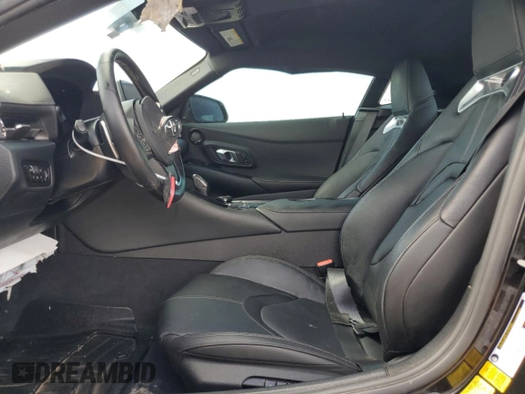 2021 Toyota GR Supra 3.0 with VIN WZ1DB0C00MW042681, listed as a Copart auction lot 59174324 with 7,718 mi miles and Salvage Title. Bid and sale history available at carsss.com. Image 7.