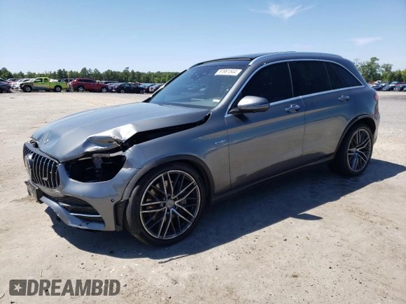 2020 Mercedes-Benz GLC with VIN W1N0G6EB8LF755996, listed as a Copart auction lot 53961544 with 45,722 mi miles and Salvage Title. Bid and sale history available at carsss.com. Image 1.