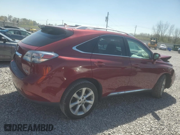 2012 Lexus RX 350 with VIN 2T2ZK1BA5CC079524, listed as a Copart auction lot 49630395 with 80,029 mi miles and Salvage Title. Bid and sale history available at DreamBid. Image 3.