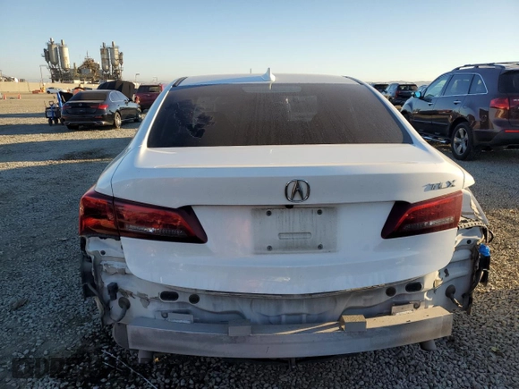 2017 Acura TLX w/Technology Pkg with VIN 19UUB1F58HA001182, listed as a Copart auction lot 47026505 with 137,169 mi miles and Salvage Title. Bid and sale history available at carsss.com. Image 6.