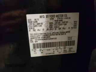 2013 Ford Explorer XLT z VIN 1FM5K8D82DGA99122, wystawiony jako Copart lot #52516405 z przebiegiem Nie podano mil oraz Szkoda całkowita • Salvage title. Historia ofert i sprzedaży dostępna na DreamBid. Obrazek 14.