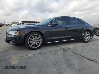 2014 Audi A8 3.0L TDI with VIN WAURMAFD1EN003301, listed as a Copart auction lot 85085354 with 155,429 mi miles and Salvage title. Bid and sale history available at DreamBid. Image 1.