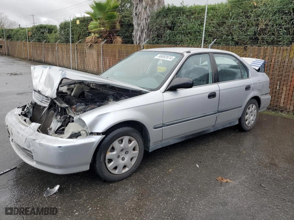 1998 Honda Civic LX with VIN 2HGEJ6673WH625606, listed as a Copart auction lot 86892874 with 69398 miles and Salvage Title. Bid and sale history available at carsss.com. Image 1.