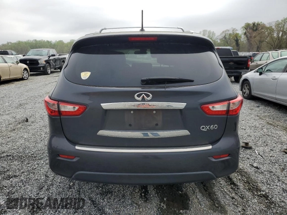 2014 Infiniti QX60 with VIN 5N1AL0MM3EC511289, listed as a Copart auction lot 51481215 with 183,907 mi miles and Salvage Title. Bid and sale history available at carsss.com. Image 6.