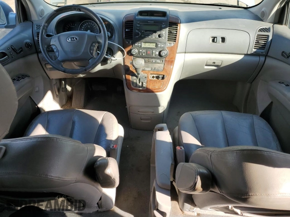 2007 Kia Sedona EX with VIN KNDMB233X76123907, listed as a Copart auction lot 75496494 with 263,694 mi miles and Salvage Title. Bid and sale history available at DreamBid. Image 8.