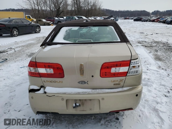 2008 Lincoln MKZ with VIN 3LNHM28T98R634903, listed as a Copart auction lot 45312185 with Not Provided miles and Salvage Title. Bid and sale history available at carsss.com. Image 6.