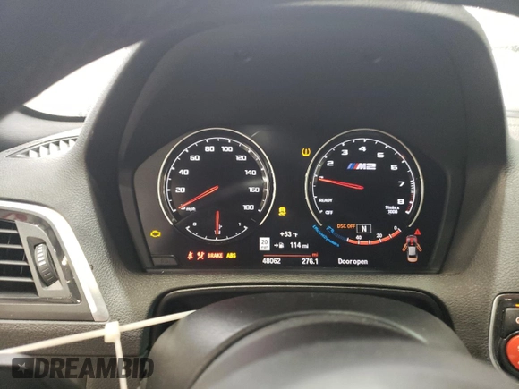 2020 BMW M2 Competition with VIN WBS2U7C02L7D74179, listed as a Copart auction lot 43246245 with 48,062 mi miles and Salvage Title. Bid and sale history available at carsss.com. Image 9.