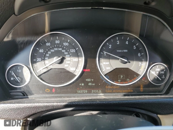 2016 BMW 3 Series 320i with VIN WBA8A9C50GK617745, listed as a Copart auction lot 46170085 with 143,729 mi miles and Salvage Title. Bid and sale history available at carsss.com. Image 9.