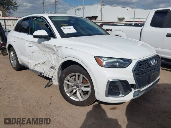 2022 Audi Q5 S line Premium with VIN WA1GAAFY8N2017164, listed as a IAAI auction lot 41455881 with 64,092 mi miles. Bid and sale history available at carsss.com. Image 1.
