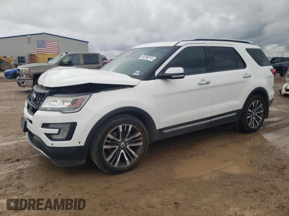 2016 Ford Explorer Platinum with VIN 1FM5K8HTXGGC58049, listed as a Copart auction lot 55790215 with 112,673 mi miles and Salvage Title. Bid and sale history available at DreamBid. Image 1.