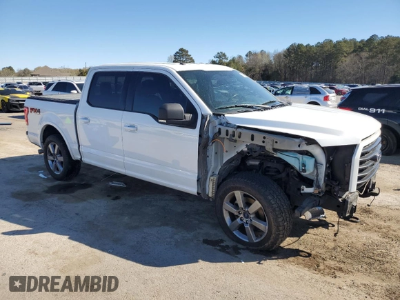 2017 Ford F-150 XL with VIN 1FTEW1EF3HFB62821, listed as a Copart auction lot 49506135 with 126,176 mi miles and Salvage Title. Bid and sale history available at carsss.com. Image 4.