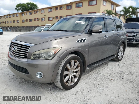2014 Infiniti QX80 with VIN JN8AZ2ND2E9750573, listed as a Copart auction lot 54369015 with 139,286 mi miles and Clean Title. Bid and sale history available at carsss.com. Image 1.