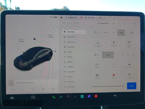2018 Tesla Model 3 Long Range Battery with VIN 5YJ3E1EA0JF056979, listed as a IAAI auction lot 41865849 with 97,319 mi miles. Bid and sale history available at carsss.com. Image 18.