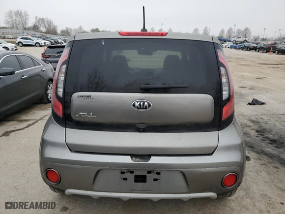 2019 Kia Soul + with VIN KNDJP3A54K7698604, listed as a Copart auction lot 46062714 with 0 mi miles and Salvage Title. Bid and sale history available at carsss.com. Image 6.
