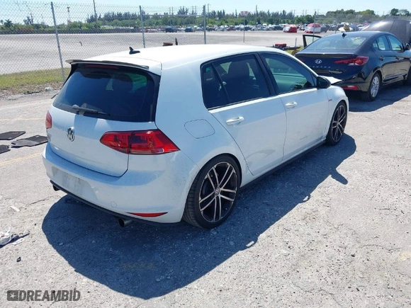 2017 Volkswagen Golf GTI S with VIN 3VW447AU2HM020448, listed as a IAAI auction lot 41830077 with 52,528 mi miles. Bid and sale history available at carsss.com. Image 4.