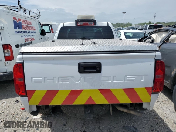 2022 Chevrolet Colorado 2WD Work Truck with VIN 1GCHSBEA8N1124559, listed as a Copart auction lot 53665555 with 69,963 mi miles and Salvage title. Bid and sale history available at DreamBid. Image 6.