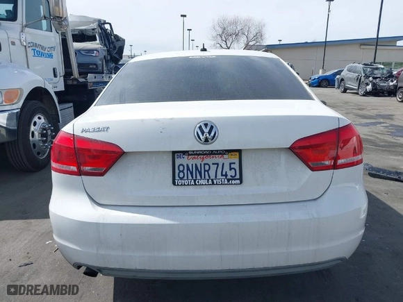 2012 Volkswagen Passat S with VIN 1VWAP7A39CC074793, listed as a IAAI auction lot 41626730 with 108,659 mi miles. Bid and sale history available at carsss.com. Image 13.