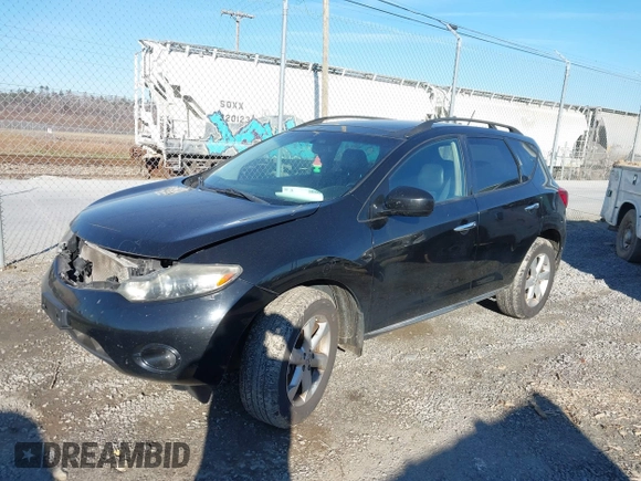 2009 Nissan Murano S with VIN JN8AZ18W09W143988, listed as a IAAI auction lot 41168447 with 183,508 mi miles and . Bid and sale history available at carsss.com. Image 2.