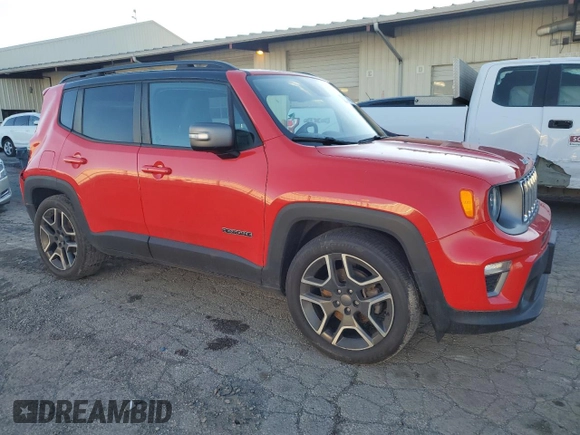2019 Jeep Renegade Limited with VIN ZACNJAD14KPJ88057, listed as a Copart auction lot 80671894 with 44,609 mi miles and Salvage Title. Bid and sale history available at DreamBid. Image 4.
