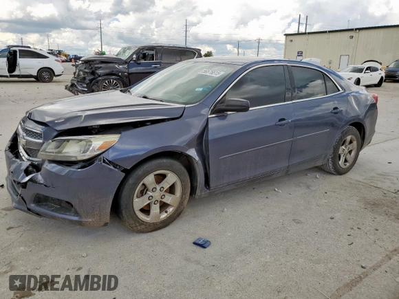 2013 Chevrolet Malibu LS with VIN 1G11B5SA1DF352615, listed as a Copart auction lot 56576615 with 121,609 mi miles and Clean Title. Bid and sale history available at DreamBid. Image 1.