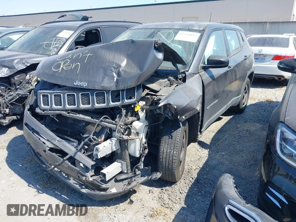 2019 Jeep Compass Sport с VIN 3C4NJCAB2KT614851, выставлен на аукционе IAAI как лот 42554192 с пробегом Не указан миль и . История ставок и продаж доступна на DreamBid. Изображение 21.